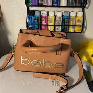 Bebe Tan Mini Bag with Detachable Strap New w/o tags